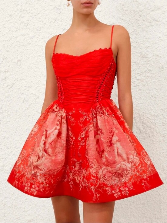 Zimmermann Dresses & Skirts - Zimmermann Red Corset Mini Dress | NWOT | Pristine | US 4
